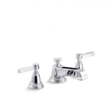 Kohler 13132-4A-CP - Pinstripe® Widespread bathroom sink faucet with Lever handles, 1.2 gpm