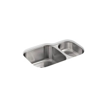 Kohler 3355-NA - Undertone® 30-3/4'' undermount double-bowl kitchen sink
