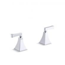 Kohler T467-4V-CP - Memoirs® Stately Deck-mount bath faucet handle trim