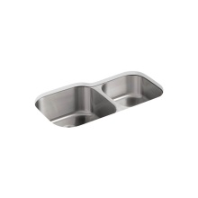 Kohler 3356-NA - Undertone® 35-1/4 undermount double-bowl kitchen sink