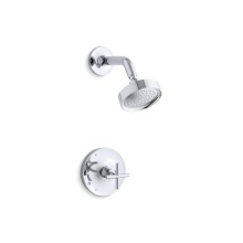 Kohler TS14422-3-CP - Purist® Rite-Temp® shower trim kit with cross handle, 2.5 gpm