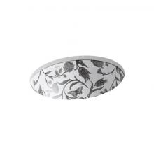 Kohler 14218-BT-0 - Botanical Study™ Caxton® 19-1/4'' oval undermount bathroom sink, no overflow