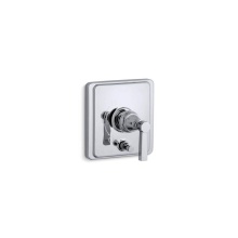 Kohler T98757-4A-CP - Pinstripe® Rite-Temp® valve trim with push-button diverter and lever handle