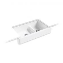 Kohler 6426-0 - Whitehaven® Smart Divide® 35-1/2'' undermount double-bowl farmhouse kitchen si