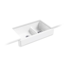 Kohler 6426-0 - Whitehaven® Smart Divide® 35-1/2'' undermount double-bowl farmhouse kitchen si