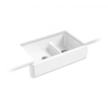 Kohler 6427-0 - Whitehaven® Smart Divide® 35-3/4'' undermount double-bowl farmhouse kitchen si