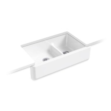 Kohler 6427-0 - Whitehaven® Smart Divide® 35-3/4'' undermount double-bowl farmhouse kitchen si