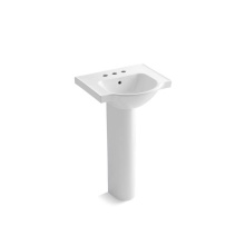 Kohler 5265-4-0 - Veer® 21'' rectangular pedestal bathroom sink