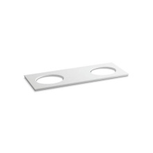 Kohler 5433-S33 - Solid/Expressions® 61'' vanity-top with double Verticyl® oval cutout