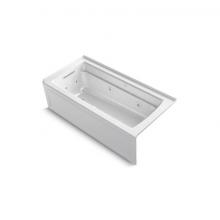 Kohler 1949-XGHLA-0 - Archer® 66'' x 32'' alcove Heated BubbleMassage™ air bath and whirlpool