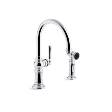 Kohler 99262-CP - Artifacts® Single-handle kitchen sink faucet with two-function sprayhead
