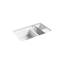 Kohler 8669-5UA3-0 - Riverby® 33'' undermount double-bowl workstation kitchen sink