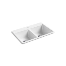 Kohler 8679-1A2-0 - Riverby® 33'' top-mount double-bowl workstation kitchen sink