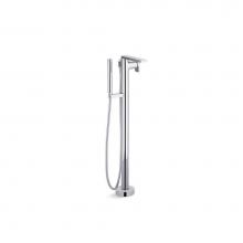 Kohler T73087-4-CP - Composed® Floor-mount bath filler trim with handshower