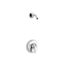 Kohler PLS15611-X4-CP - Coralais® shower valve trim with lever handle and red/blue indexing, less showerhead, project