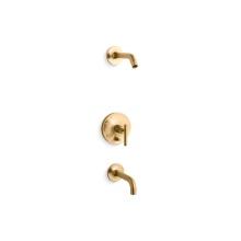 Kohler T14421-4L-2MB - Purist® Rite-Temp® bath and shower trim kit with push-button diverter and lever handle,