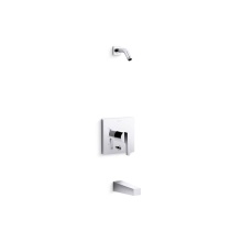 Kohler T99763-4L-CP - Honesty® Rite-Temp® bath and shower trim kit with push-button diverter, without showerhe