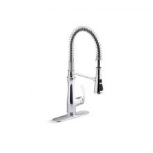 Kohler 29106-CP - Bellera® Semi-professional kitchen sink faucet with three-function sprayhead