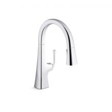 Kohler 22063-CP - Graze® Pull-down kitchen sink faucet with three-function sprayhead