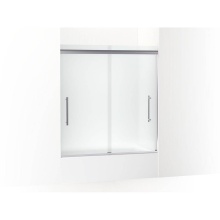 Kohler 707602-8D3-SHP - Pleat® Frameless sliding bath door, 63-9/16'' H x 54-5/8 - 59-5/8'' W, wi