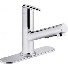 Kohler 22976-CP - Crue® Pull-out kitchen sink faucet with three-function sprayhead