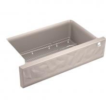 Kohler 29825-CM3 - Cairn® 34'' undermount single-bowl farmhouse kitchen sink with faceted design