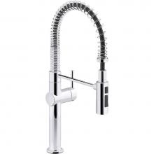 Kohler 22973-CP - Crue® Semi-professional kitchen sink faucet with three-function sprayhead
