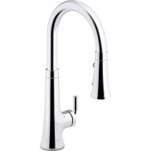 Kohler 23766-WB-CP - Tone® Touchless pull-down kitchen sink faucet with KOHLER® Konnect™ and three-function