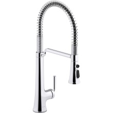 Kohler 23765-CP - Tone® Semi-professional pull-down kitchen sink faucet with three-function sprayhead