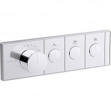 Kohler 26347-9-CP - Anthem® Three-outlet recessed mechanical thermostatic valve control