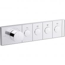 Kohler 26348-9-CP - Anthem® Four-outlet recessed mechanical thermostatic valve control