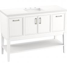 Kohler 33580-ASB-0 - Winnow® 48'' bathroom vanity cabinet with sink and quartz top