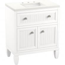 Kohler 33536-ASB-0 - Hearthaven® 30'' bathroom vanity cabinet with sink and quartz top