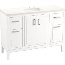 Kohler 33554-ASB-0 - Seer® 48'' bathroom vanity cabinet with sink and quartz top