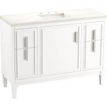 Kohler 33546-ASB-0 - Southerk® 48'' bathroom vanity cabinet with sink and quartz top