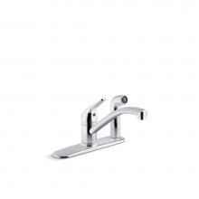Kohler 30615-CP - Jolt® Single-handle kitchen sink faucet with side sprayer