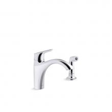 Kohler 30471-CP - Rival® Single-handle kitchen sink faucet with side sprayer