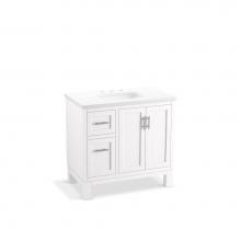 Kohler 31244-ASB-0 - Quo® 36'' bathroom vanity cabinet with sink and quartz top