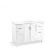 Kohler 28383-ASB-0 - Quo® 48'' bathroom vanity cabinet with sink and quartz top
