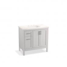 Kohler 39605-ASB-AGA - Hadron™ 36'' bathroom vanity cabinet with sink and quartz top