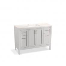 Kohler 39606-ASB-AGA - Hadron™ 48'' bathroom vanity cabinet with sink and quartz top