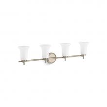 Kohler 38407-SC04-BNL - Bellera® Four-light sconce with frosted shades