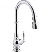 Kohler 29709-WB-CP - Artifacts® Touchless pull-down kitchen sink faucet with KOHLER® Konnect™ and three-fun