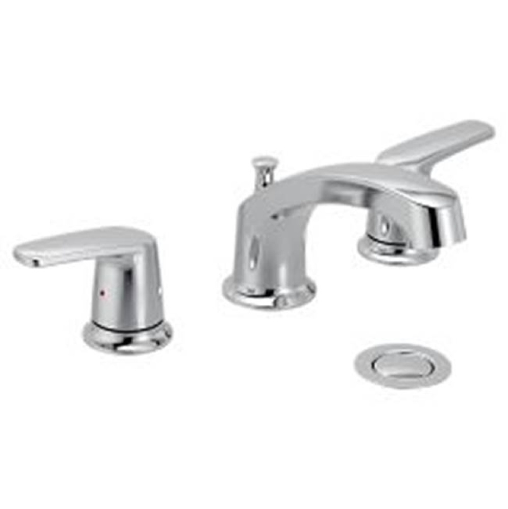 Chrome two-handle bathroom faucet