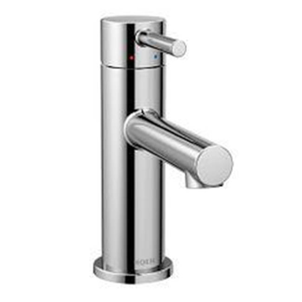 Chrome one-handle bathroom faucet