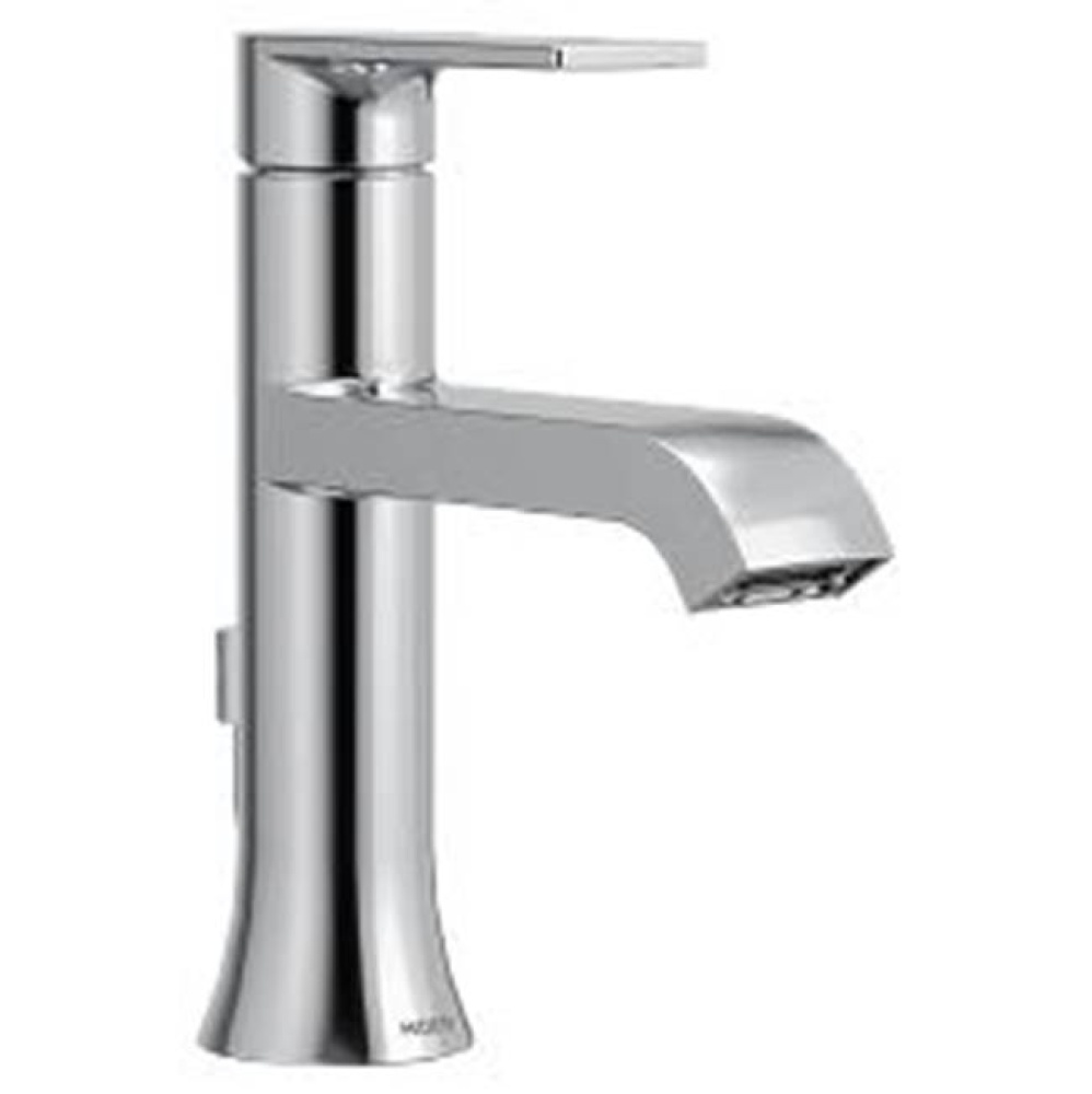 Chrome one-handle bathroom faucet
