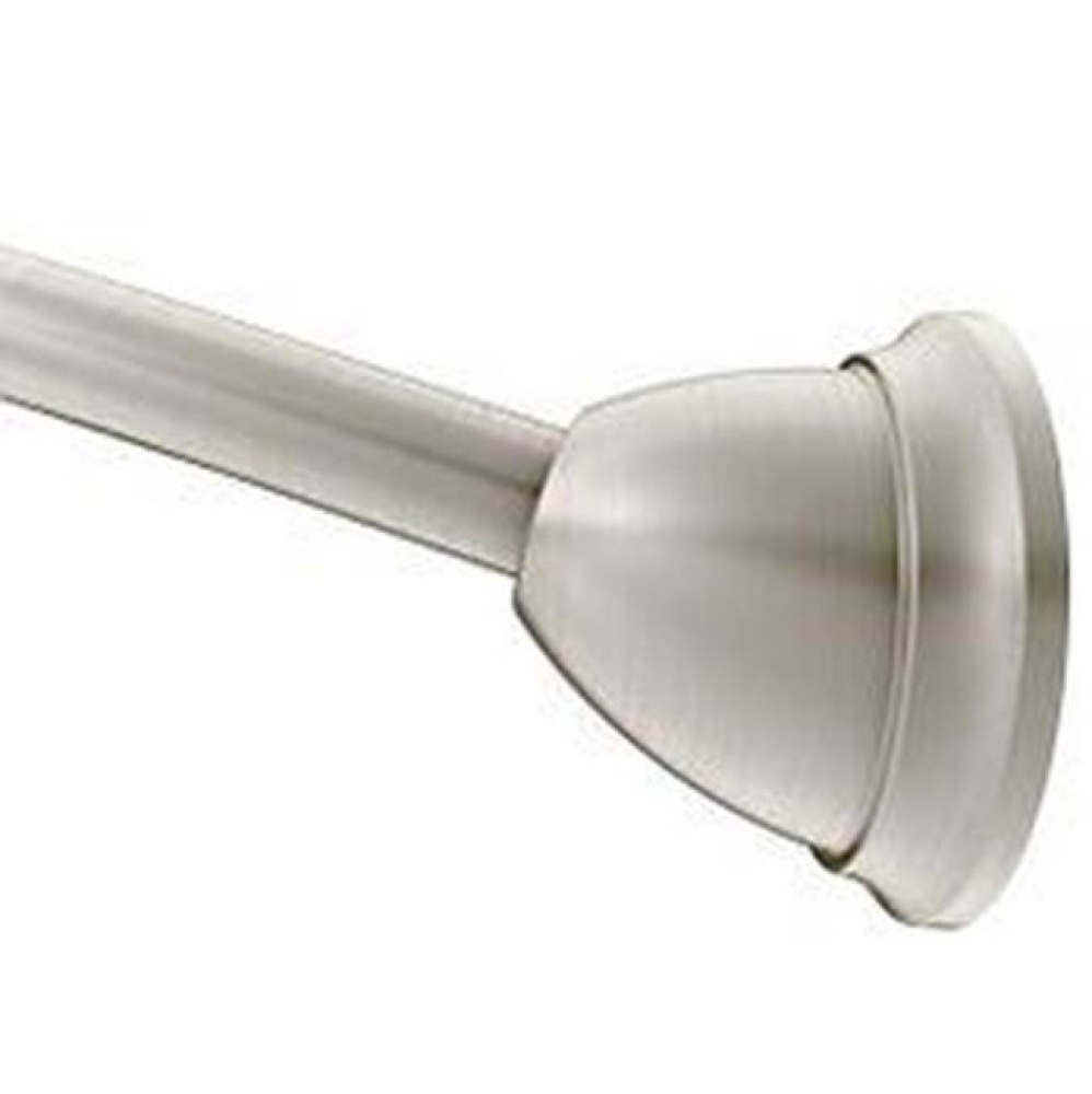 Brushed Nickel Tension Curved Shower Rods