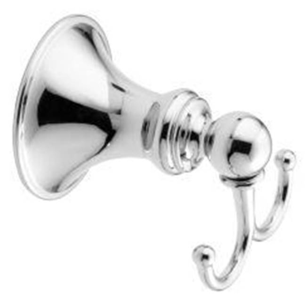 Chrome double robe hook