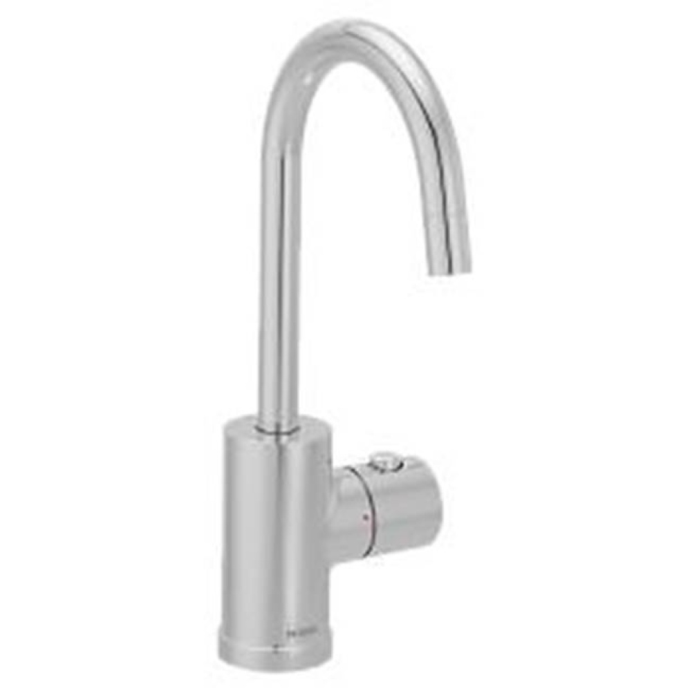 Chrome one-handle undermount beverage faucet