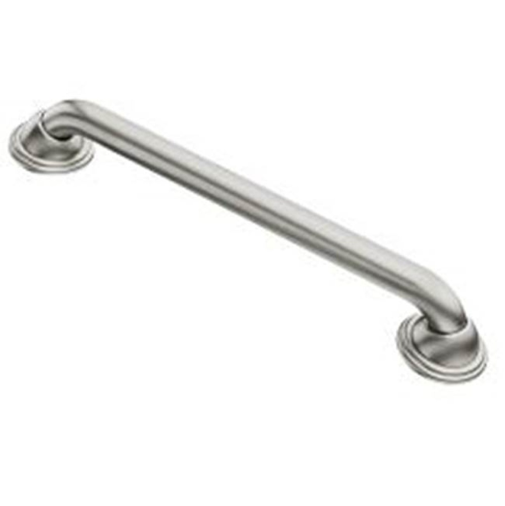 Brushed Nickel 16'' Designer Grab Bar